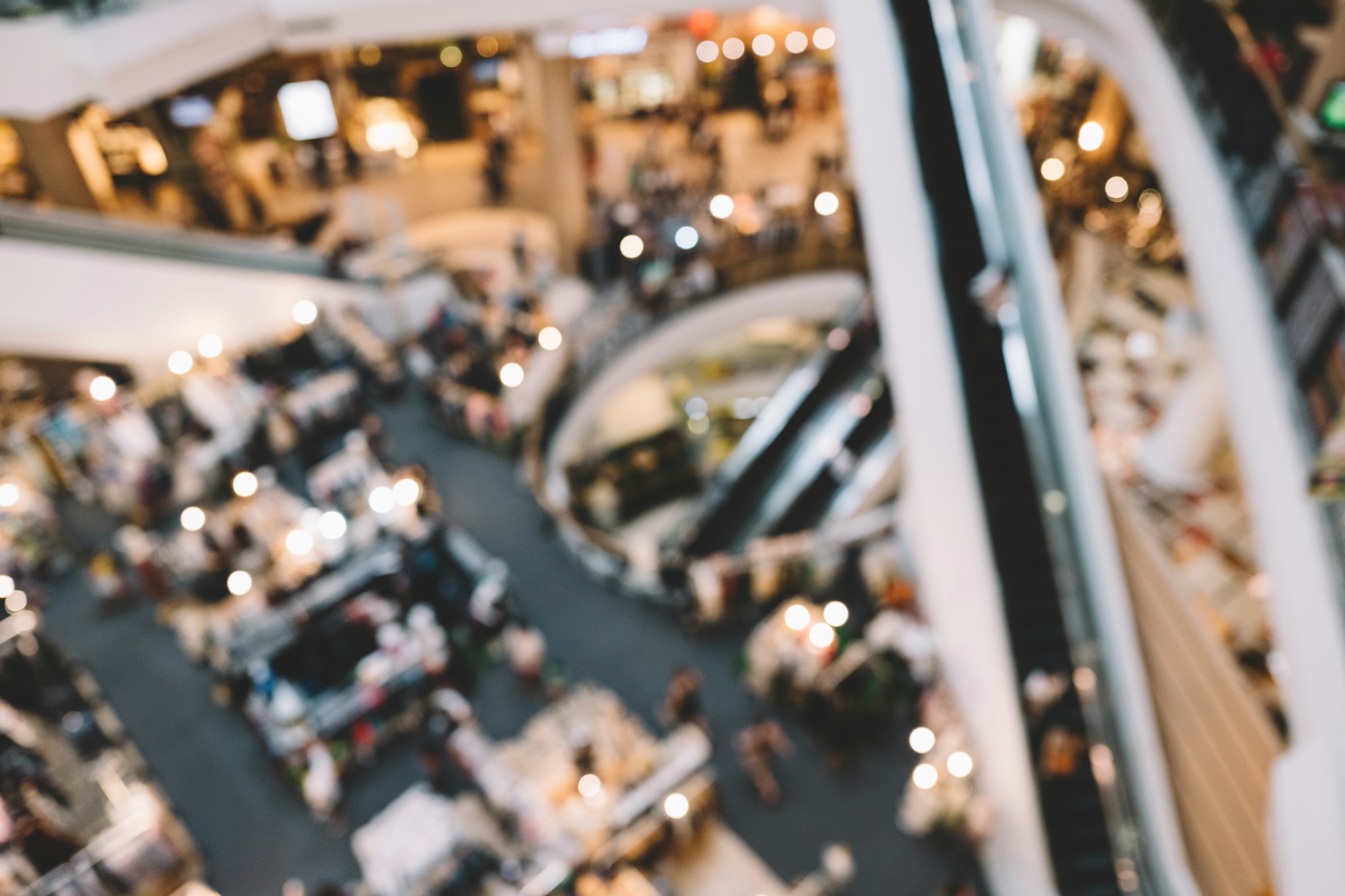 Blur background of shopping mall complex