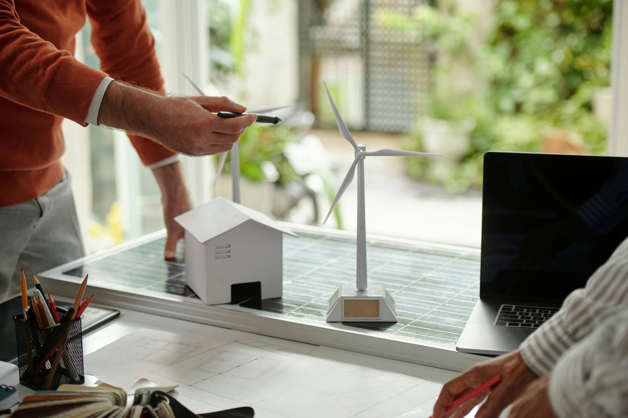 Engineers Discussing Sustainable Real Estate Project